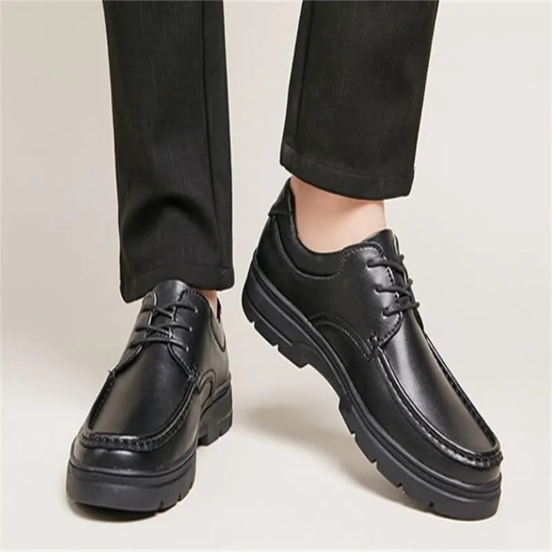 Men's Slip-on Loafers Low Top Rubber Shoes Thick Bottom Flat Heel Round Toe All-Match Casual Shoes for Men