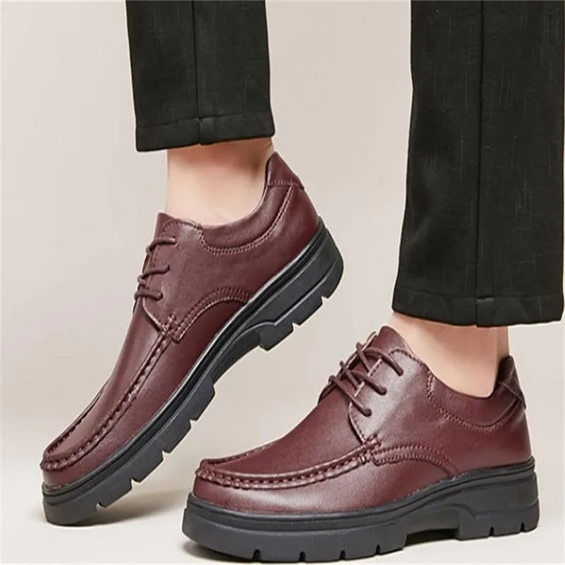 Men's Slip-on Loafers Low Top Rubber Shoes Thick Bottom Flat Heel Round Toe All-Match Casual Shoes for Men