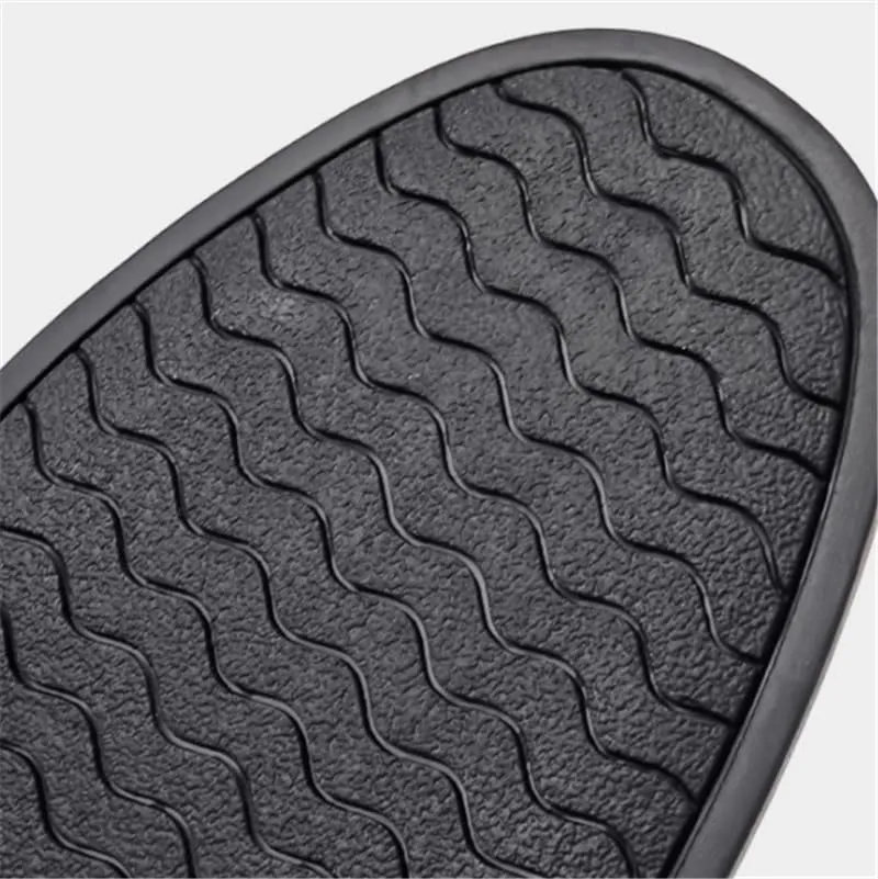 Men's Slip On Shoes Shoes Casual Leather Shoes Soft Sole Loafers Men Versatile Round Shoes Wear-Resistant