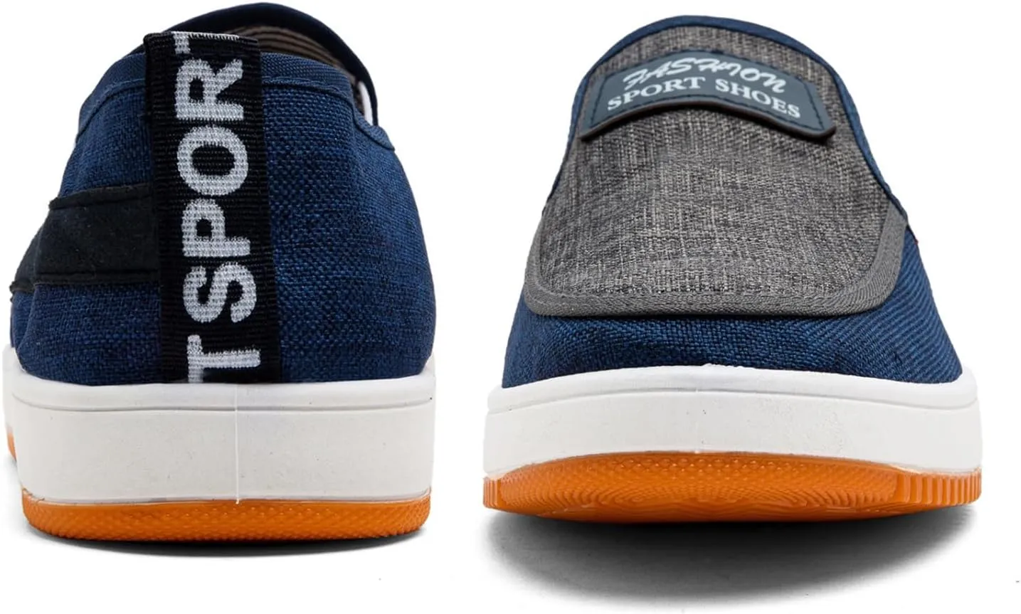 Men's Slip-Resistant Breathable Canvas Loafers - Lightweight Slip-On Casual Boat Shoes Fishing Walking Driving All-Season Low-Cut Wear-Resistant Footwear