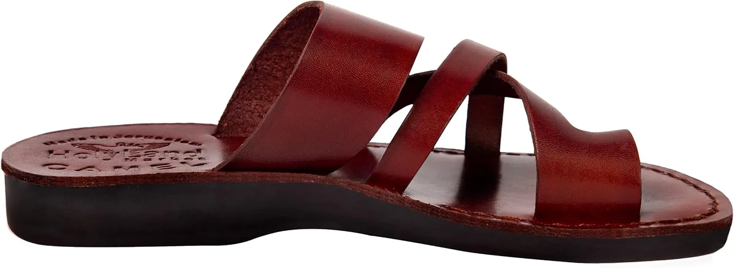 Mens/Womens Leather Biblical Sandals/Slides From Jerusalem (Shepherd's Field II)