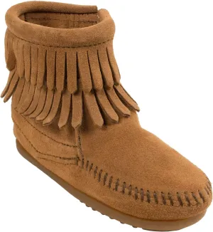 Minnetonka Children's Double Fringe Side Zip Boot