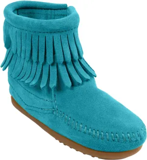 Minnetonka Children's Double Fringe Side Zip Boot