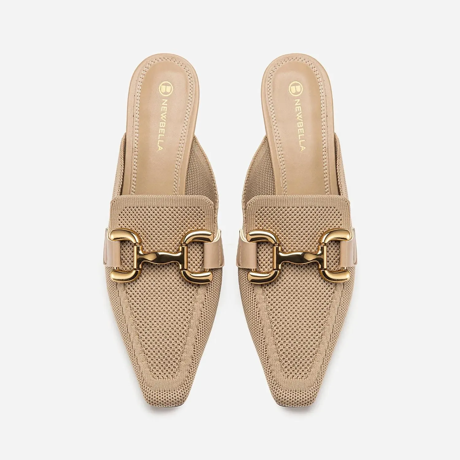Mousse FIT Women's Elegant Square Toe Heeled Mules