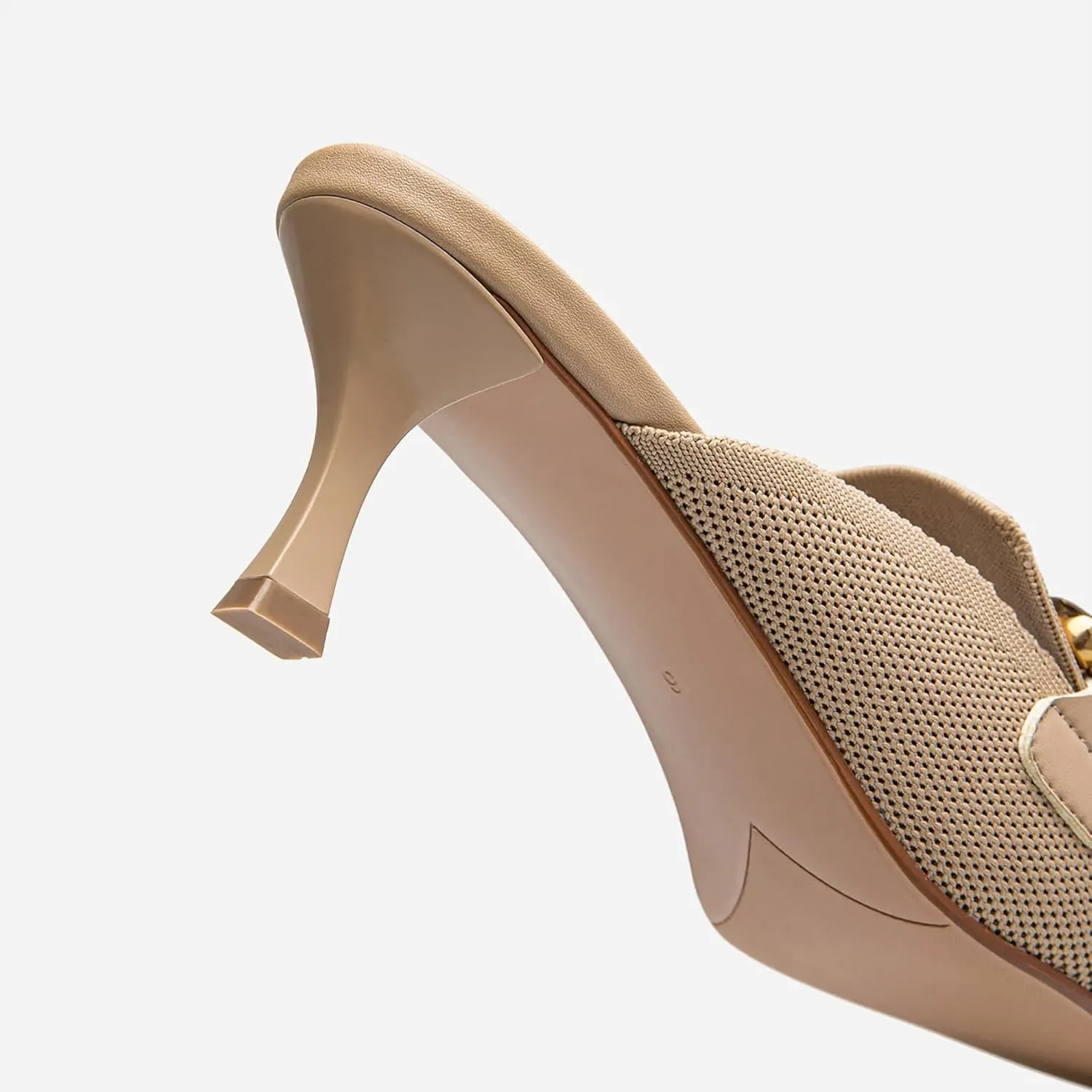 Mousse FIT Women's Elegant Square Toe Heeled Mules