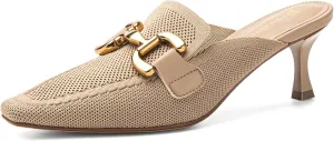 Mousse FIT Women's Elegant Square Toe Heeled Mules