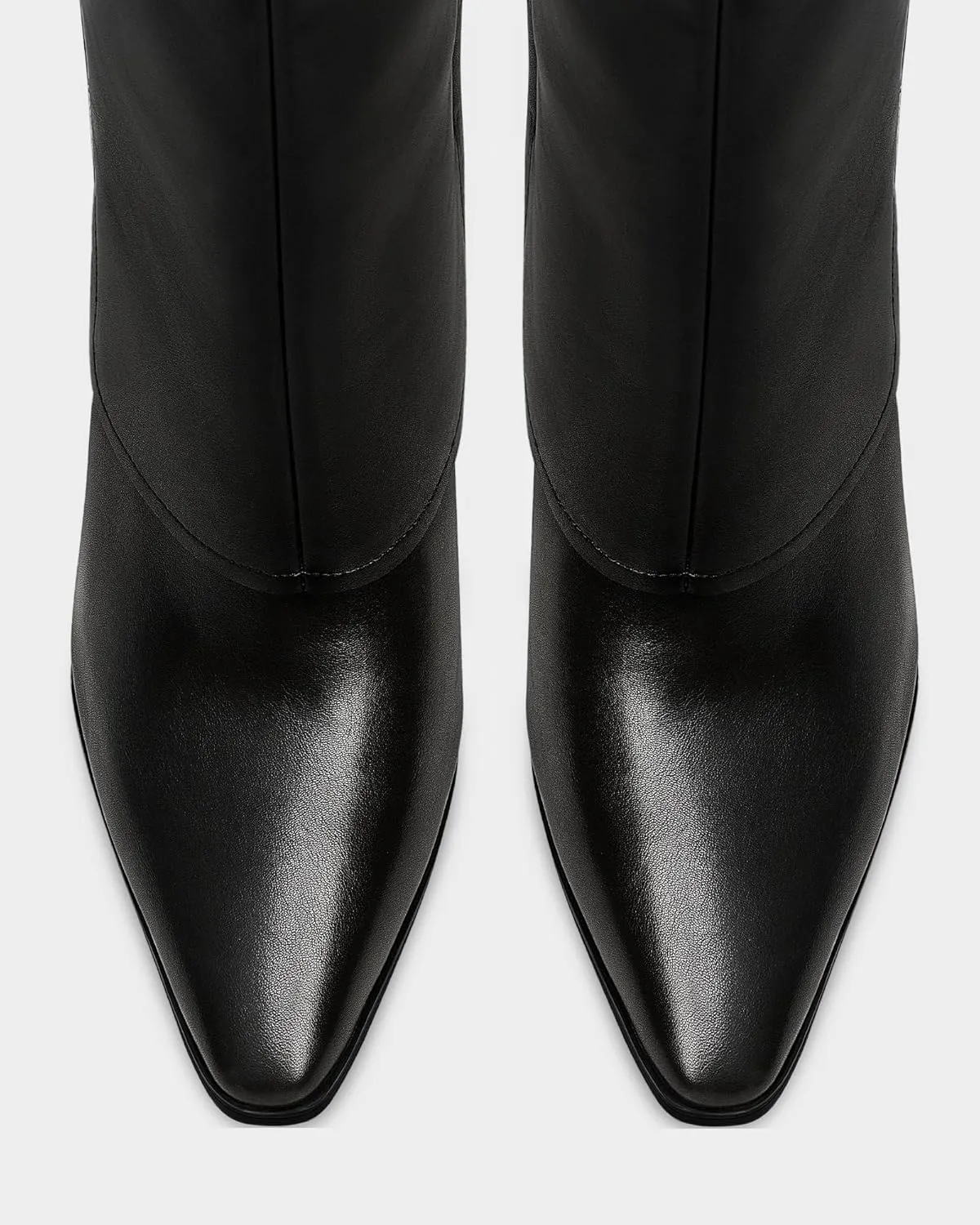MUCCCUTE Fold Over Boots for Women - Knee High Pointed Toe Wedge Tall Boots with Full Side Zipper PU Long Boot