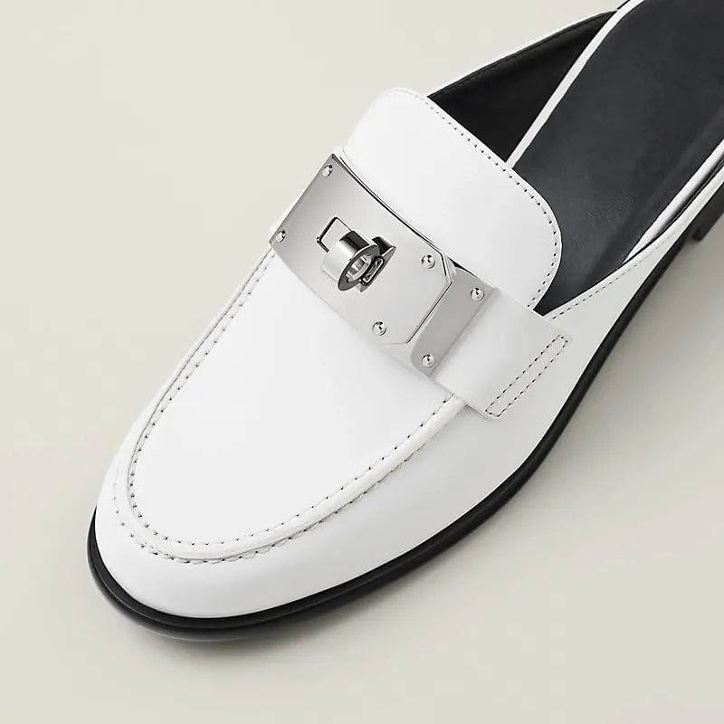 Mules for Woman Buckle Flats Comfortable Slip on Women Mules Flats Shoes Backless Loafers