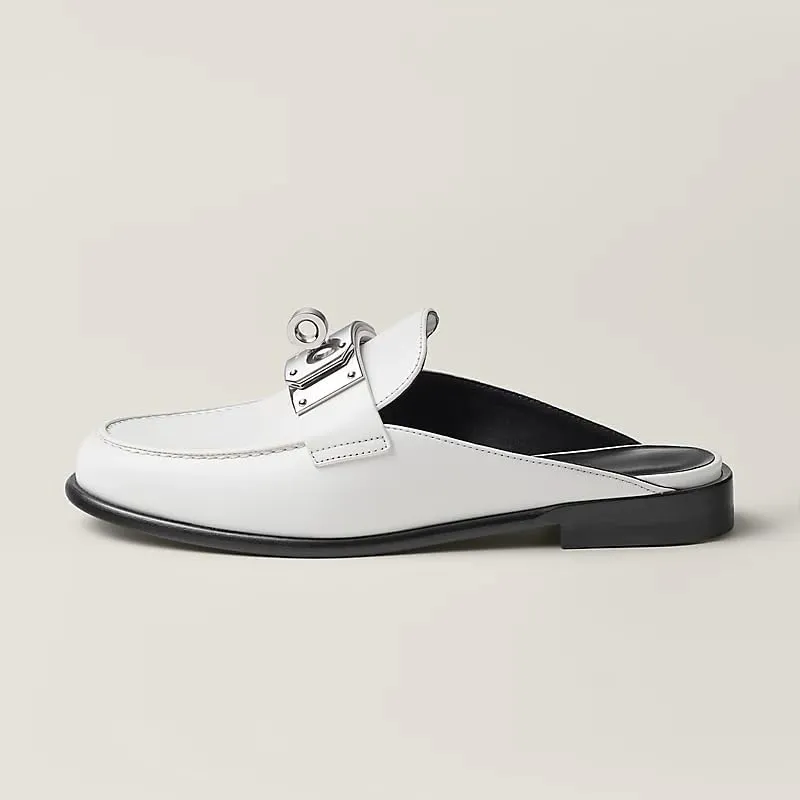 Mules for Woman Buckle Flats Comfortable Slip on Women Mules Flats Shoes Backless Loafers