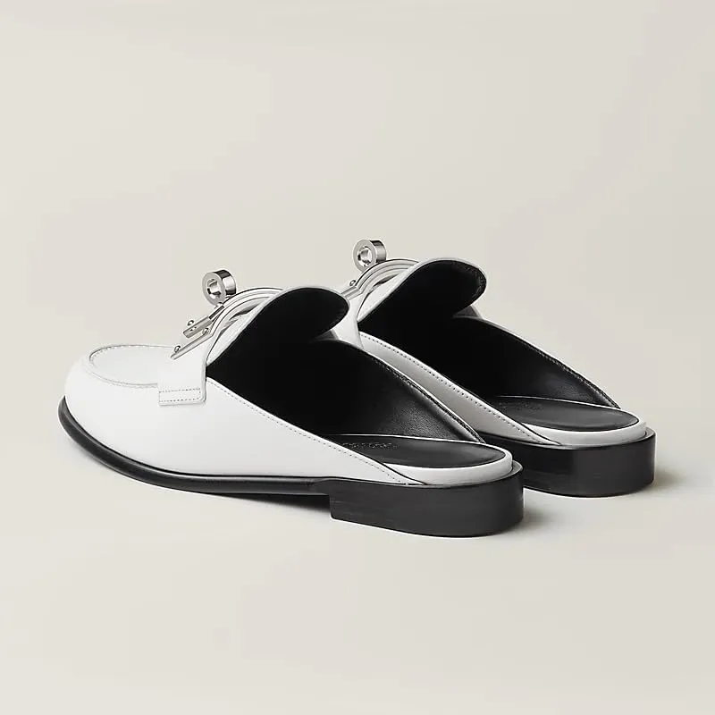 Mules for Woman Buckle Flats Comfortable Slip on Women Mules Flats Shoes Backless Loafers