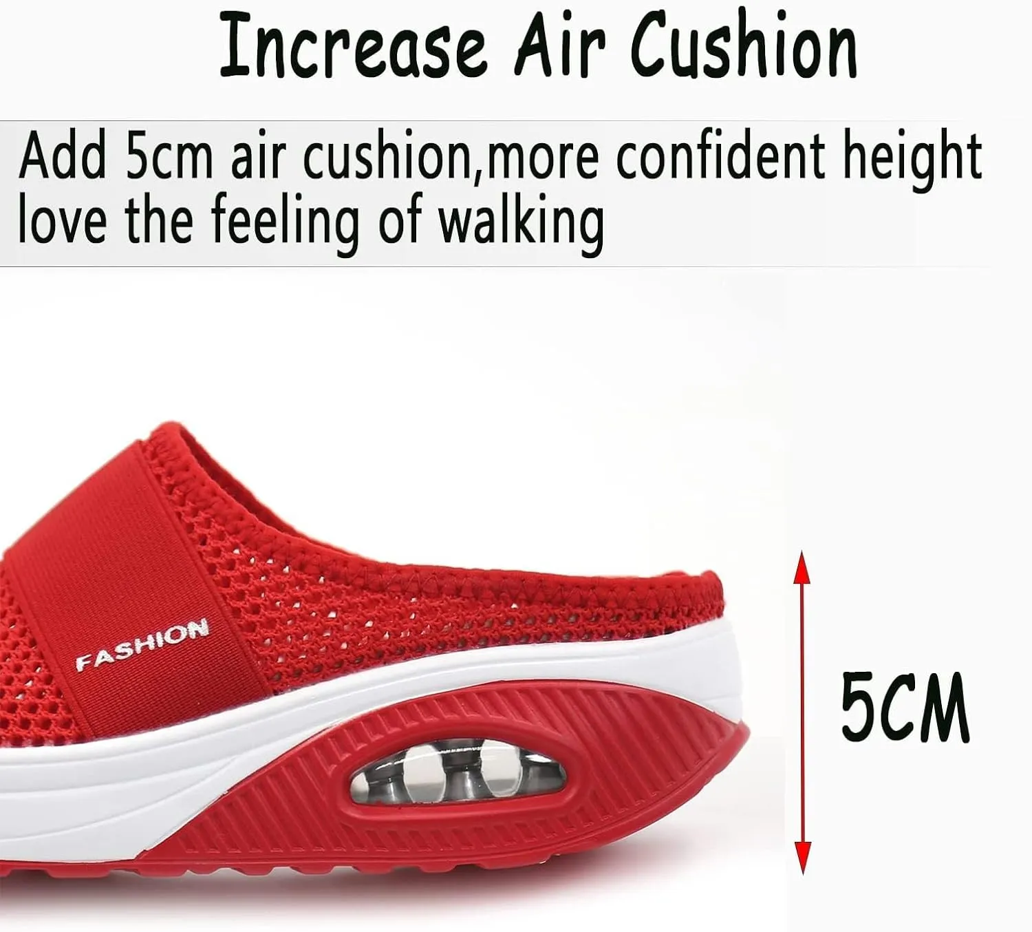 Mules for Women Comfortable Summer Comfort Mesh Hollow Out Backless Walking Sneakers Trendy Slip On Diabetic Air-Cushion Orthopedic Shoes BreathableWedge Platform Slippers with Arch Support