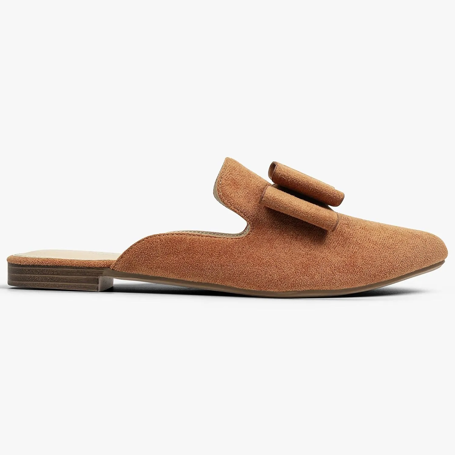 MUSSHOE Mules for Women Flats Comfortable Pointed Toe Slip on Women Mules Flats…