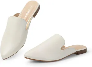 MUSSHOE Mules for Women Flats Comfortable Pointed Toe Women Mules