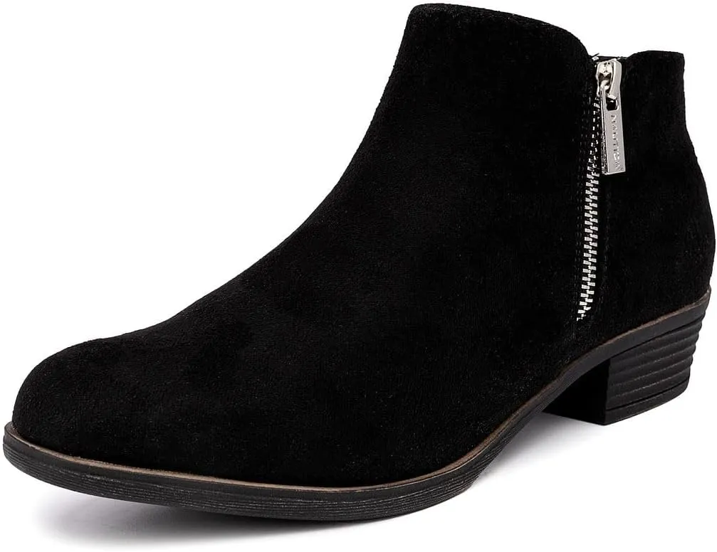 Nautica Women's Ankle Boot with Side Zipper - Stylish Dress Boot for Women | Featuring a Low Heel, Chic Design, and Versatile Sizing | The Perfect Ankle Bootie for Dressy and Casual Occasions - Alara