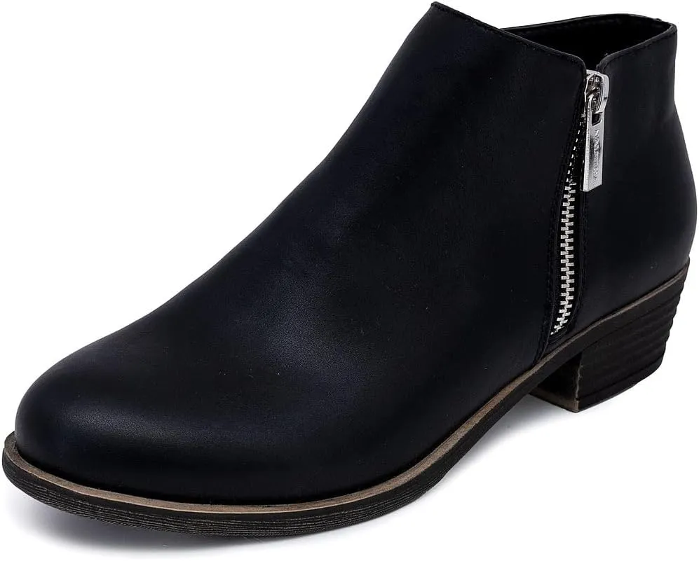 Nautica Women's Ankle Boot with Side Zipper - Stylish Dress Boot for Women | Featuring a Low Heel, Chic Design, and Versatile Sizing | The Perfect Ankle Bootie for Dressy and Casual Occasions - Alara