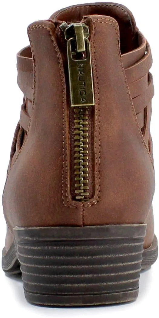 Nautica Women's Ankle Boot with Side Zipper - Stylish Dress Boot for Women | Featuring a Low Heel, Chic Design, and Versatile Sizing | The Perfect Ankle Bootie for Dressy and Casual Occasions - Alara