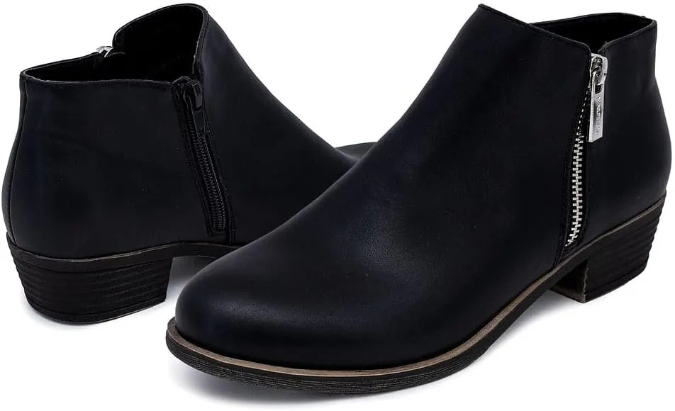 Nautica Women's Ankle Boot with Side Zipper - Stylish Dress Boot for Women | Featuring a Low Heel, Chic Design, and Versatile Sizing | The Perfect Ankle Bootie for Dressy and Casual Occasions - Alara