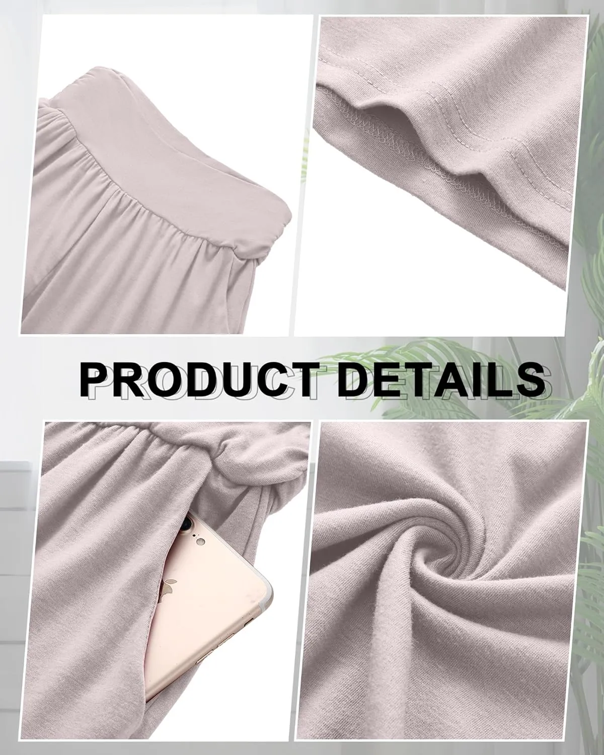 Neer 3 Pack Capri Pants for Women Casual Summer Lounge Yoga Pants Crop High Waist Loose Fit Sweatpants Pajamas with Pockets