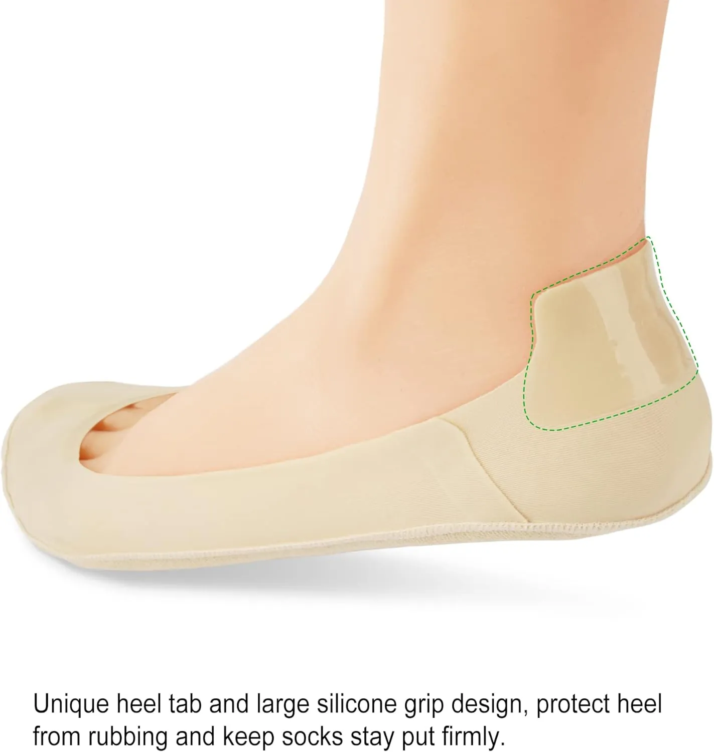 No Show Socks Womens Liner Ultra Low Cut Non Slip Invisible Socks for Flats