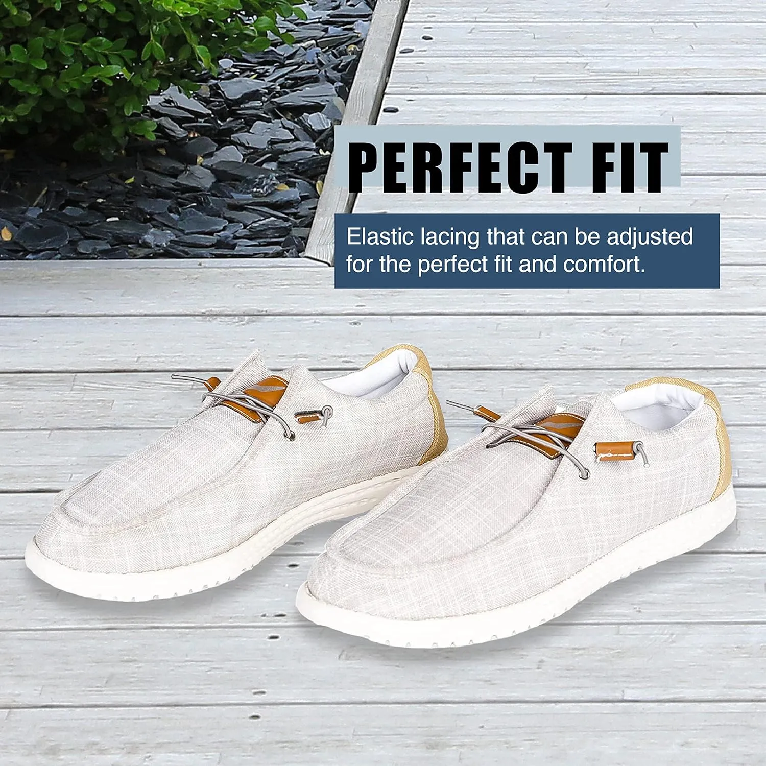 NORTY Men's Grey Low Ankle Chukka Loafers - Casual Shoes for Men - Elastic Lace-Up Loafers