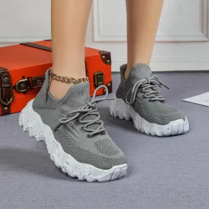 Nurse Babe Tennis Shoes, Ortho Pro Shoes for Women, Mesh Breathable Lightweight Knitted Socks Sneakers, White, One Size