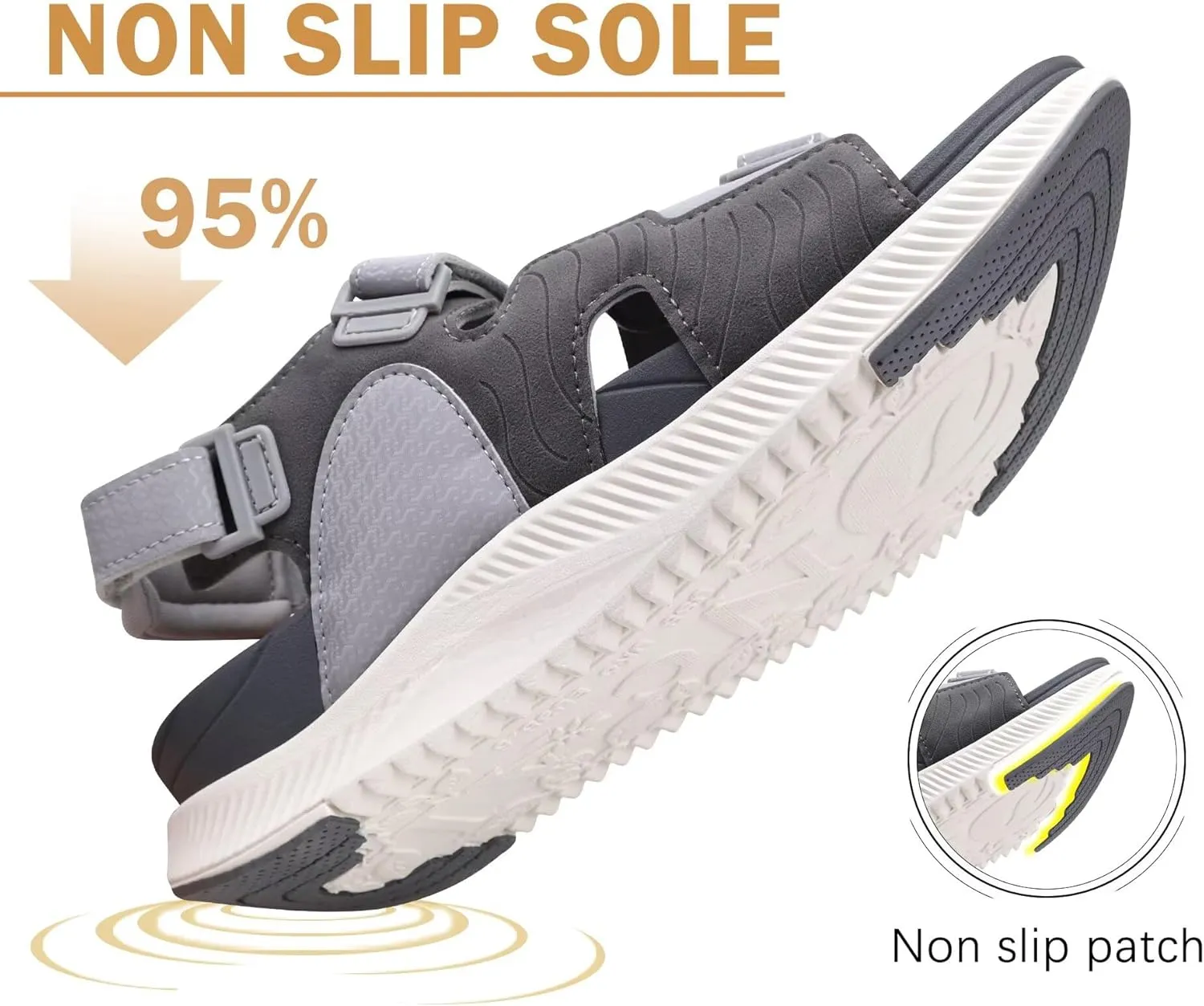 ONCAI Women's Hiking Sandals with Arch Support Walking Sports Sandals Woman Outdoor Orthotic Footbed for Plantar Fasciitis Water Summer Sandalias Mujer with Adjustable Strap