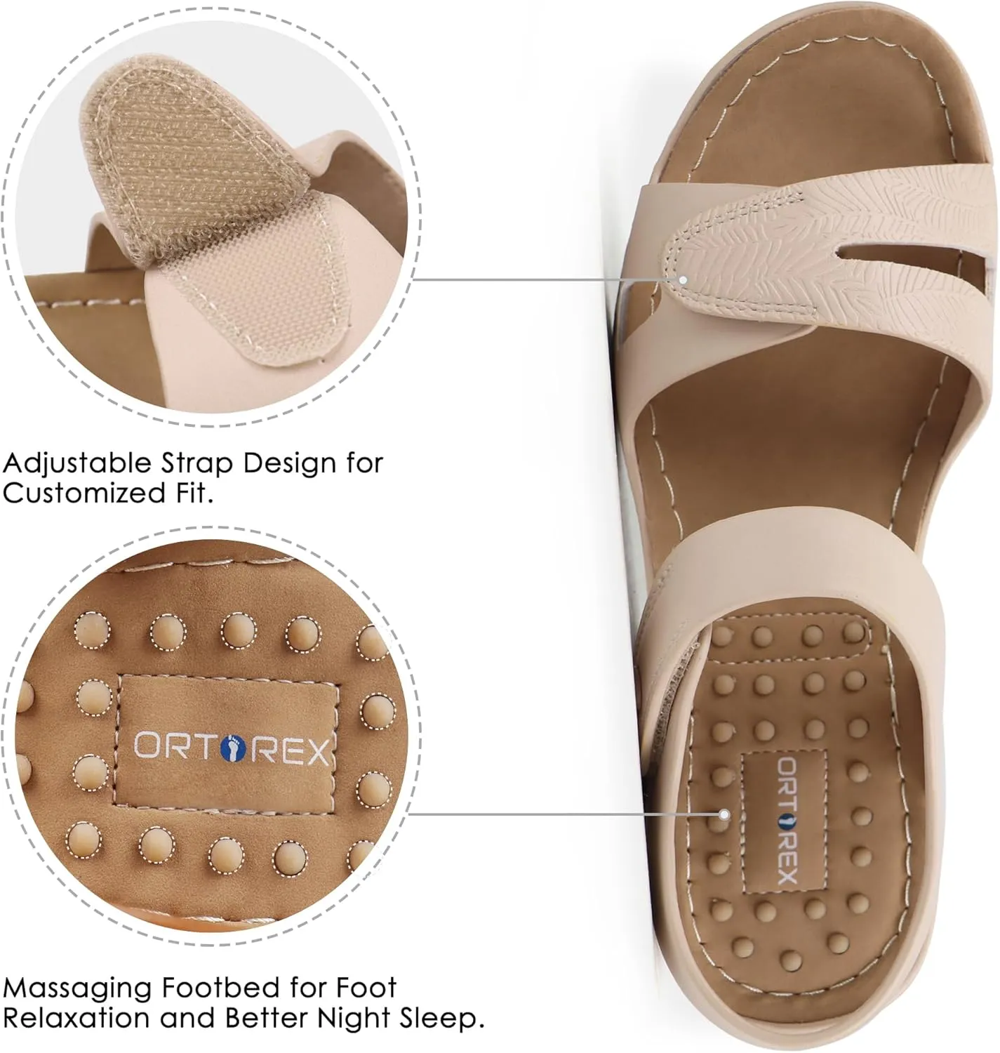 Ortho rest Women Arch Support Walking Sandals Comfortable Orthotic Sandals