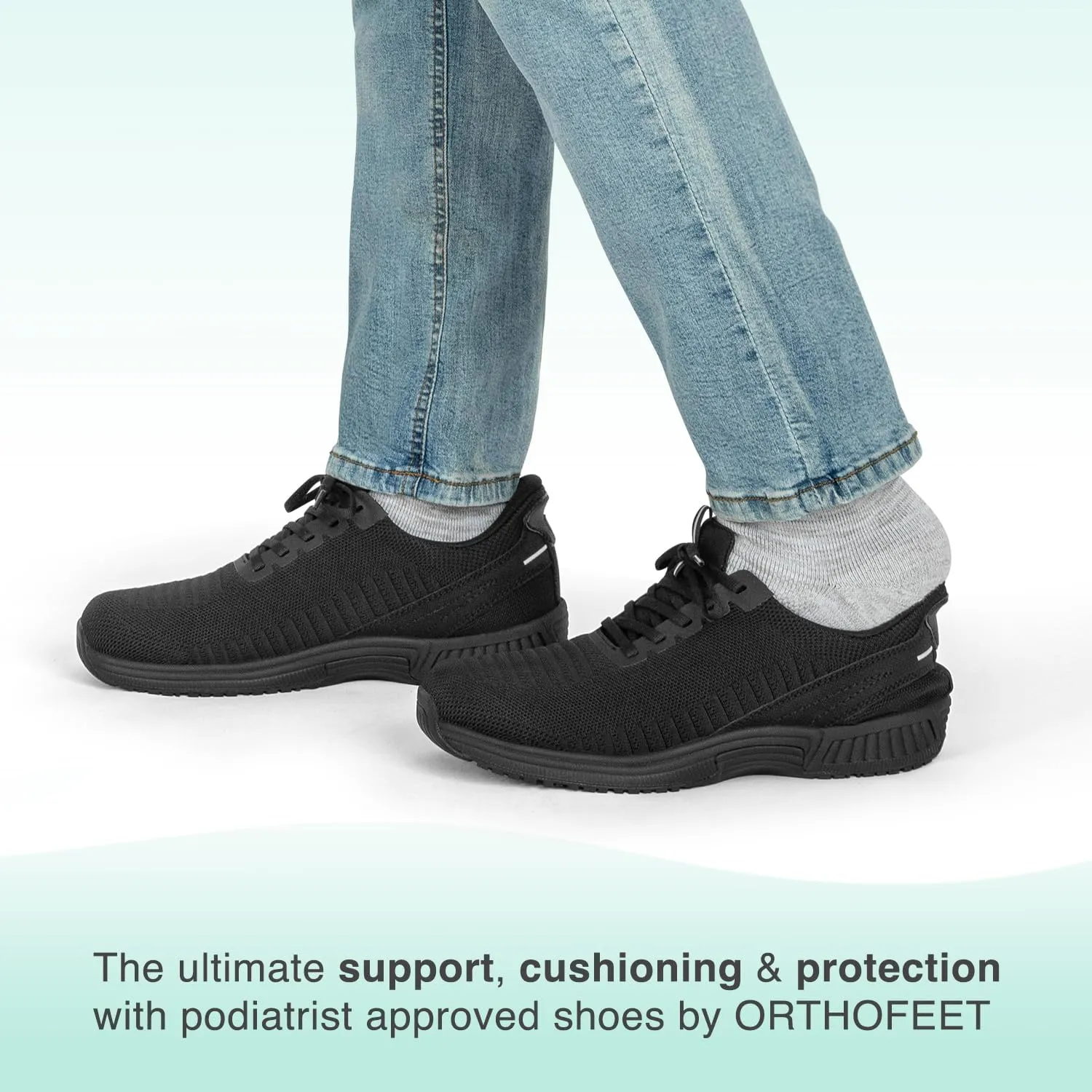 Orthofeet Men's Orthopedic Knit Yari Hands-Free Sneakers