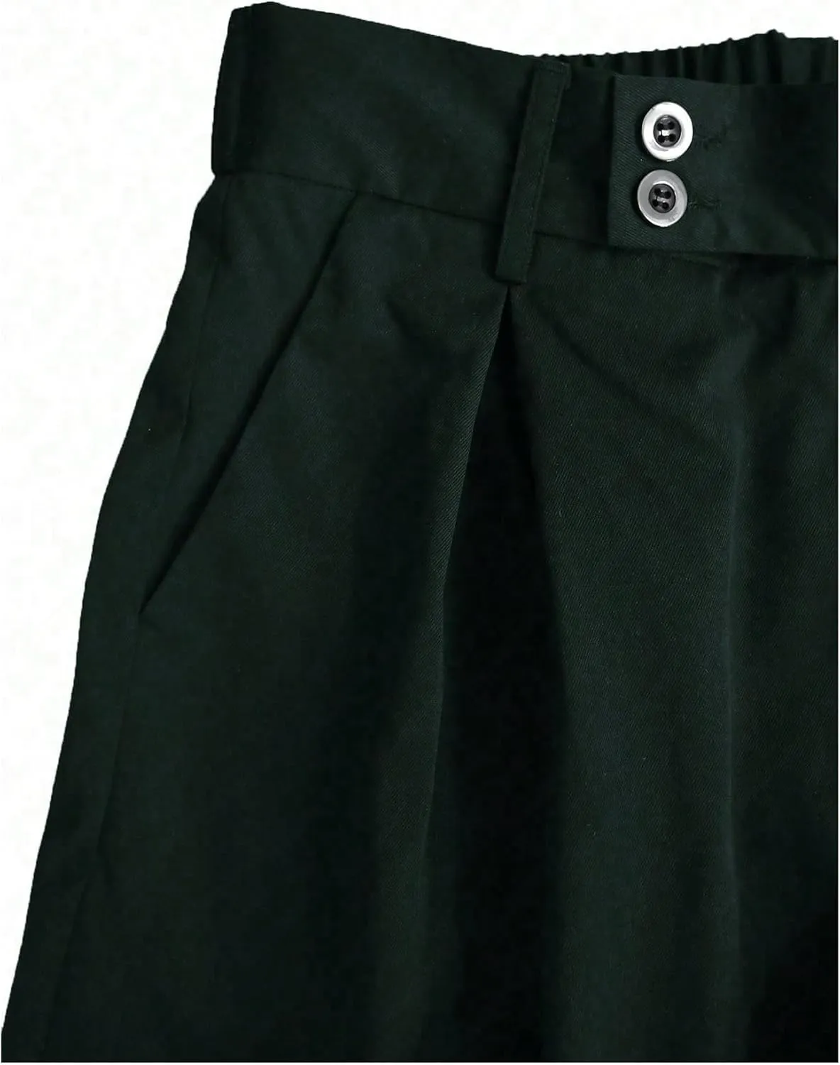 OYOANGLE Men's Pleated High Waist Wide Leg Pants Loose Fit Casual Pants with Pocket