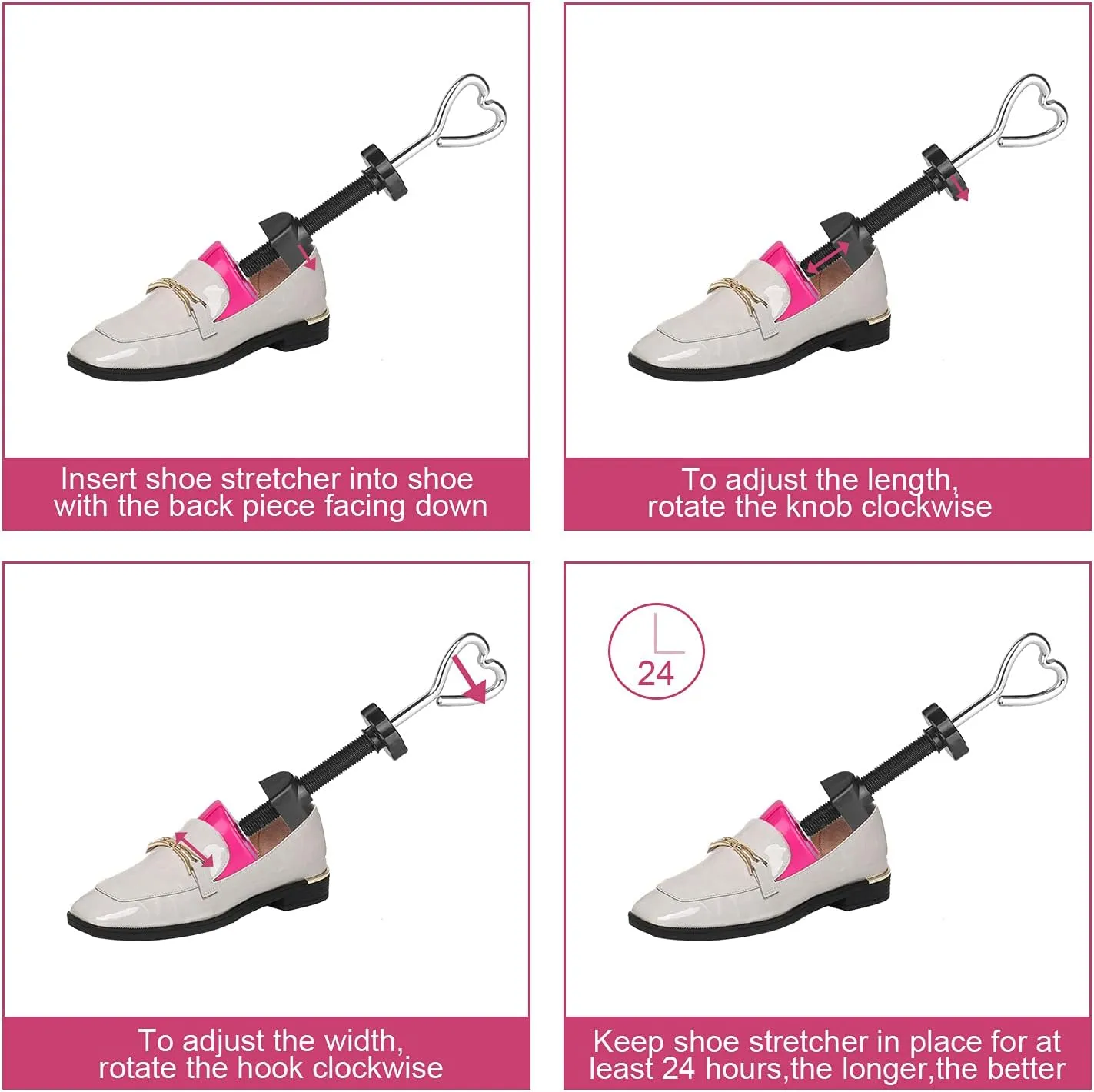 Pair of Premium Professional 4-way Shoe Trees, Shoe Stretcher for Men or Women