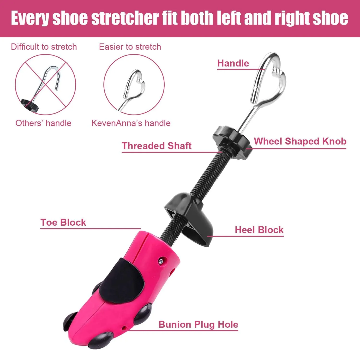 Pair of Premium Professional 4-way Shoe Trees, Shoe Stretcher for Men or Women
