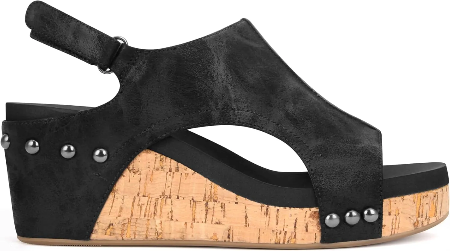PARTY Women's Wedge Sandals With Buckle Ankle Strap for Dressy Summer