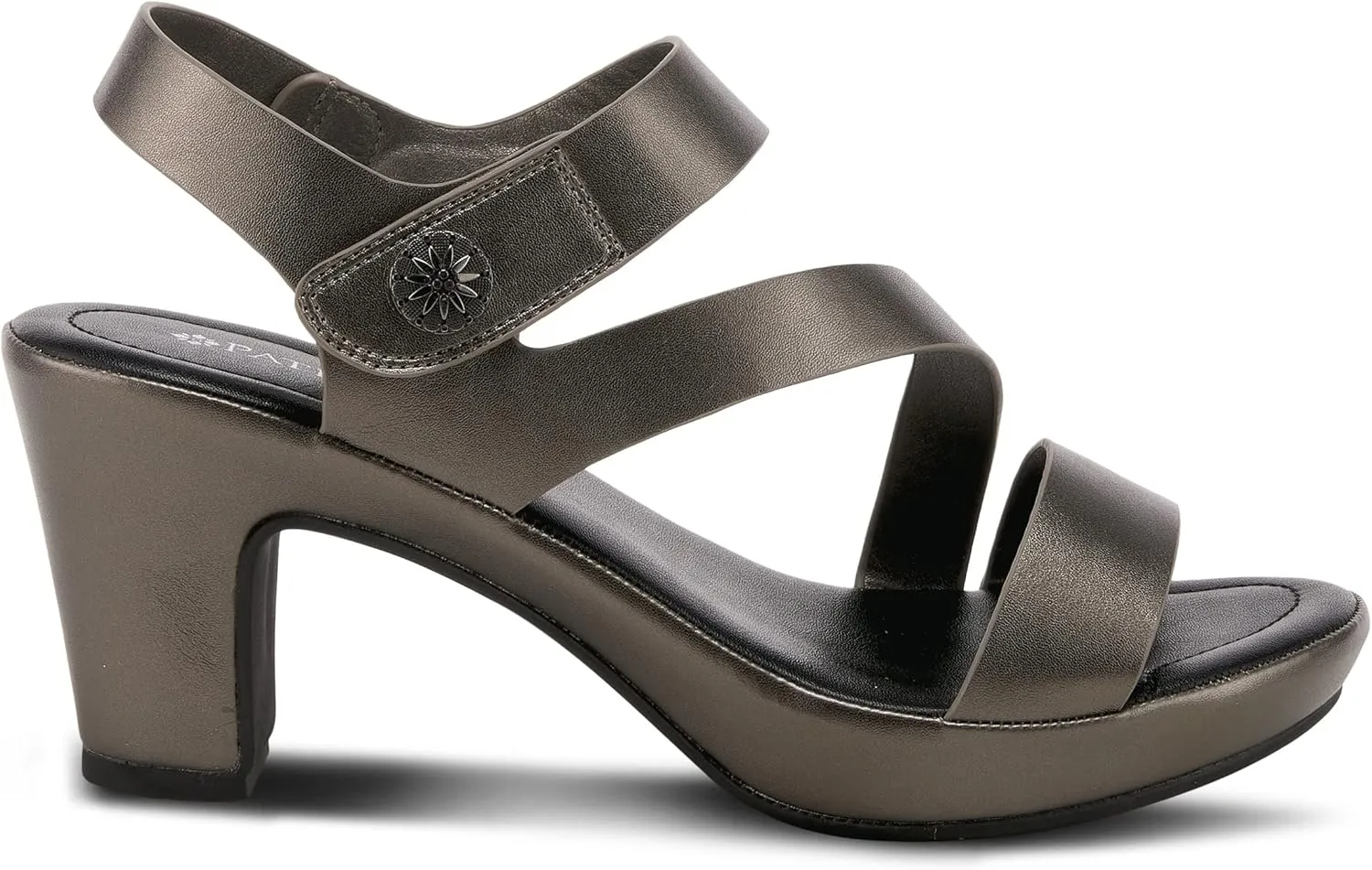 PATRIZIA Spring Step Asymadade Sandals for Women - Low Heel Slip-On Summer Sandals - Ladies Casual Platform Sandal with Hook and Loop