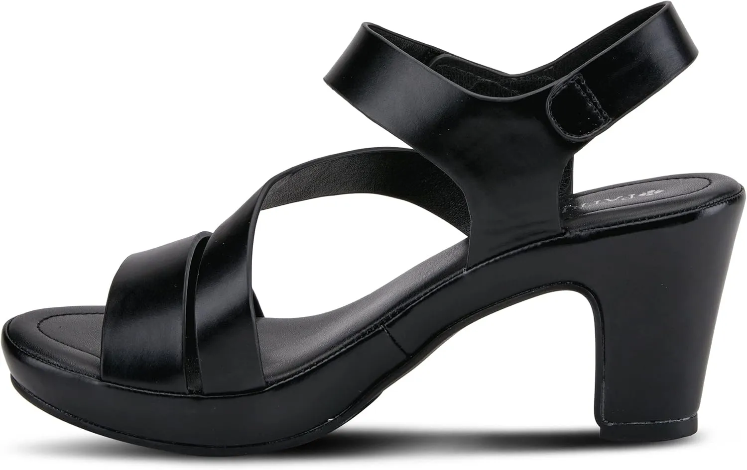 PATRIZIA Spring Step Asymadade Sandals for Women - Low Heel Slip-On Summer Sandals - Ladies Casual Platform Sandal with Hook and Loop