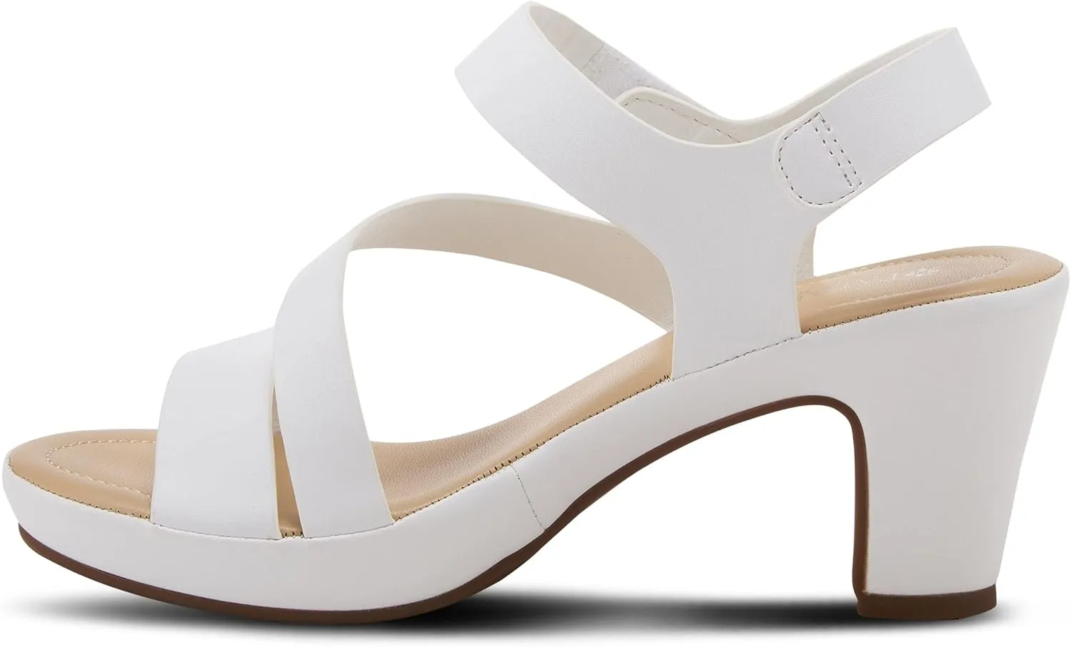 PATRIZIA Spring Step Asymadade Sandals for Women - Low Heel Slip-On Summer Sandals - Ladies Casual Platform Sandal with Hook and Loop