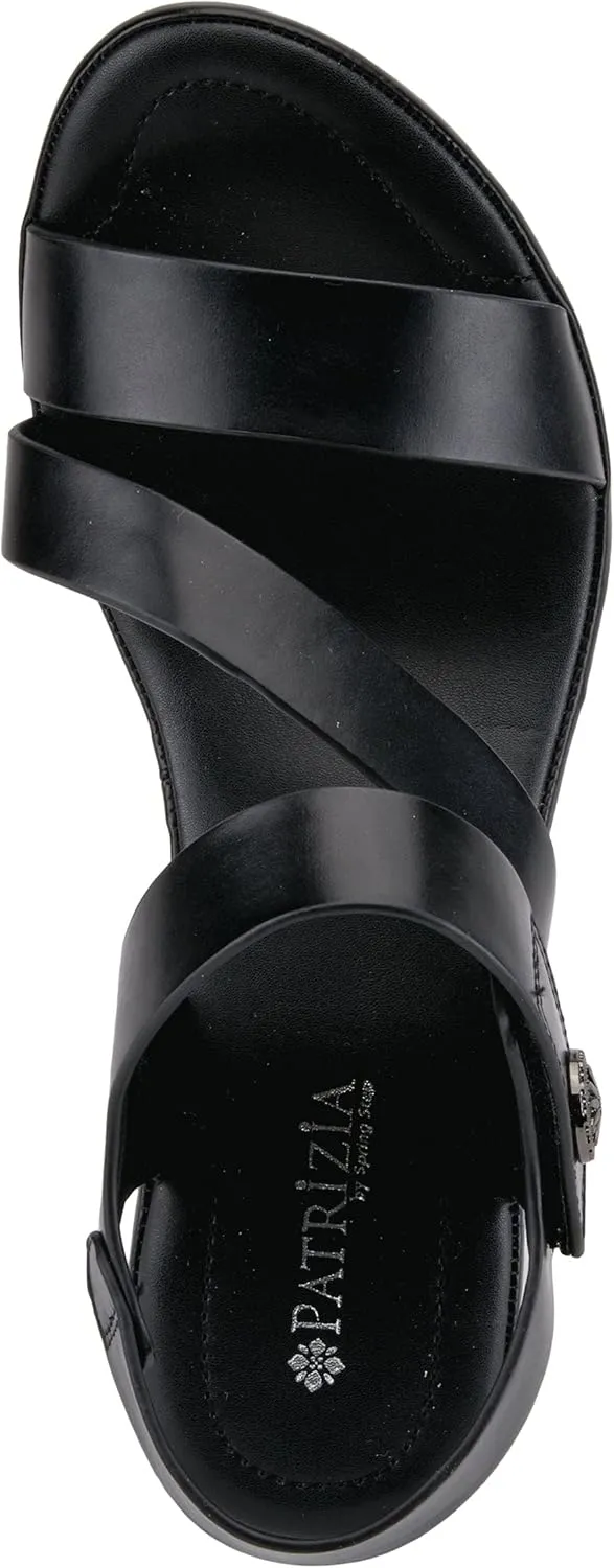 PATRIZIA Spring Step Asymadade Sandals for Women - Low Heel Slip-On Summer Sandals - Ladies Casual Platform Sandal with Hook and Loop