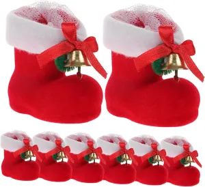 Pcs Candy Stuffed Christmas Boot Decor Santa Boot Bulk Christmas Candy Shoes Vintage Pendant Hanging for Supplies