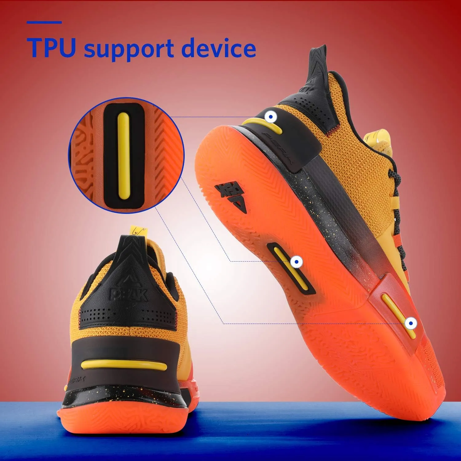 PEAK Mens Flash Basketball Shoes Lou Williams Underground Taichi Adaptive Cushioning Sneakers Non-Slip Sports Shoes for Running, Walking, Fitness
