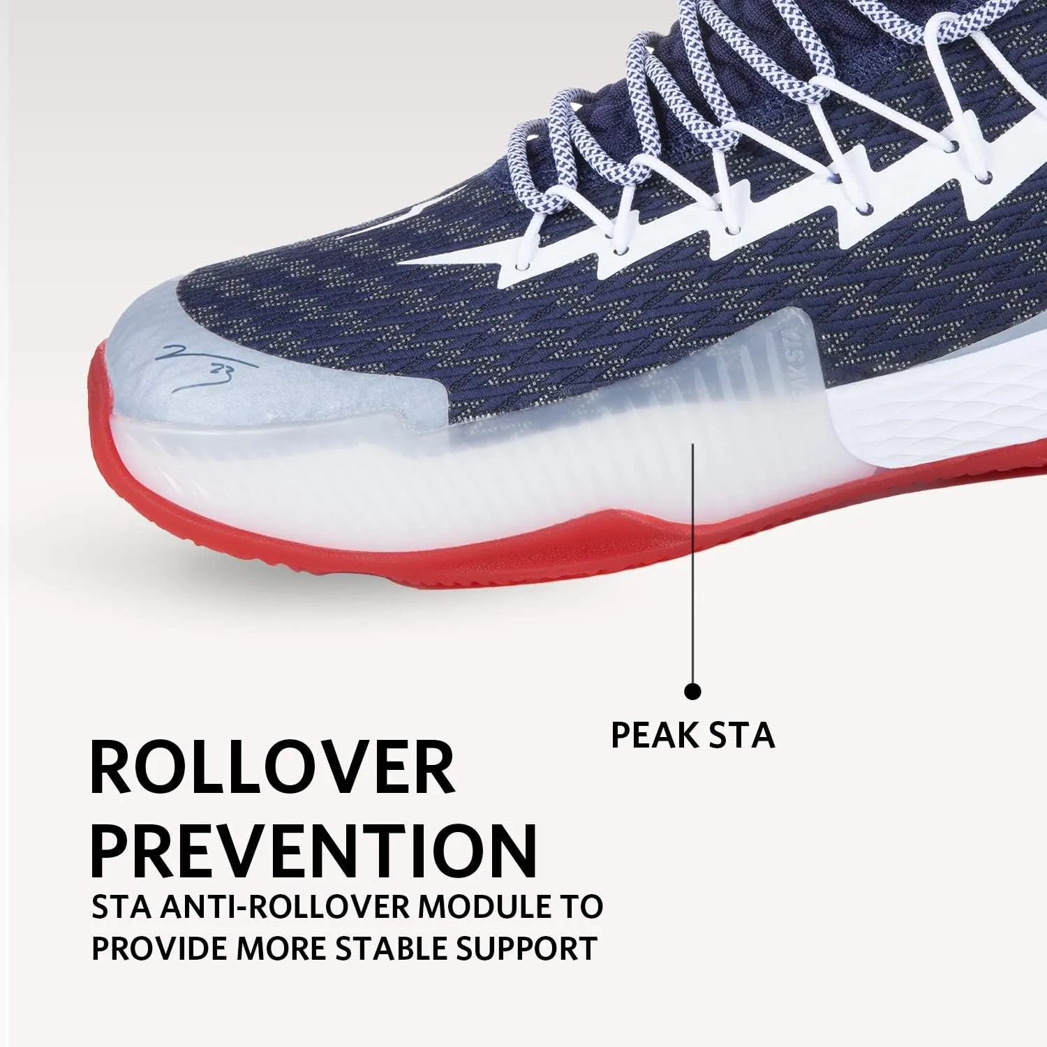 PEAK Men's Sneakers, Lou Williams Lightning Sport Shoes for Basketball, Running, Walking