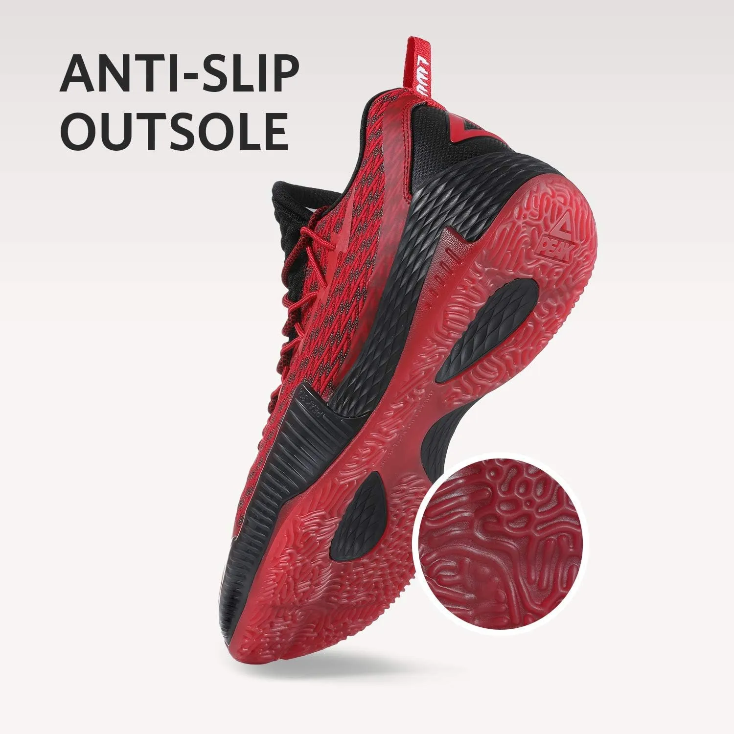 PEAK Men's Sneakers, Lou Williams Lightning Sport Shoes for Basketball, Running, Walking