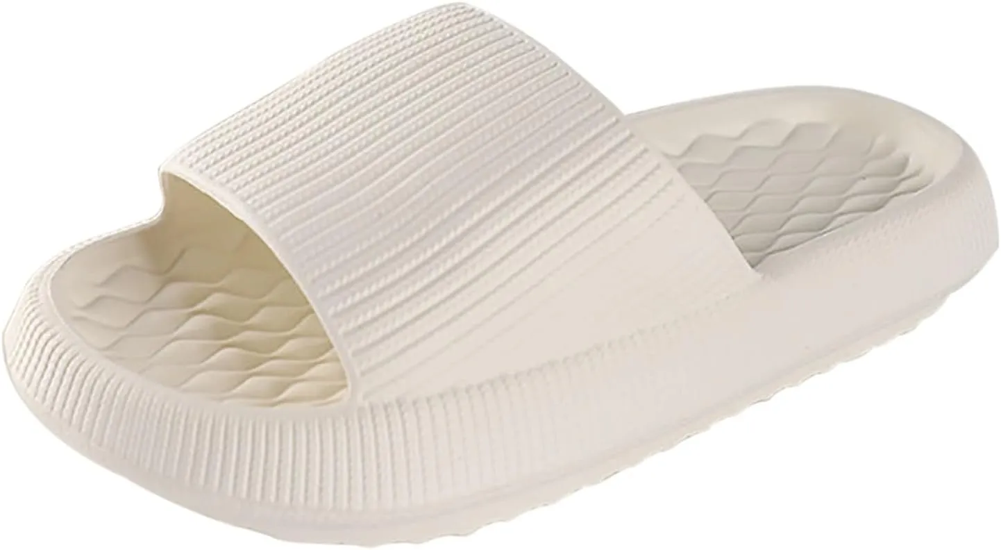 Pillow Slippers for Women Men Comfort EVA Non Slip Cloud House Slides Spa Bath Shower Sandals Summer Indoor Outdoor