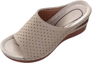 platform mules, women's washable for breathable, sports, leisure, summer shoes, beach sandals, comfortable, trendy with rhinestones,