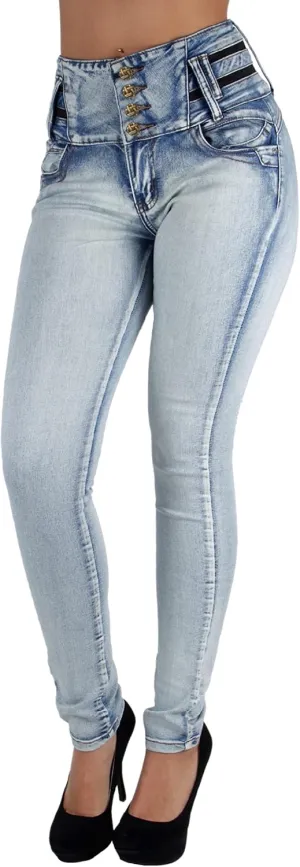 Plus/Junior Size Colombian Design Butt Lifting High Waist Skinny Jeans