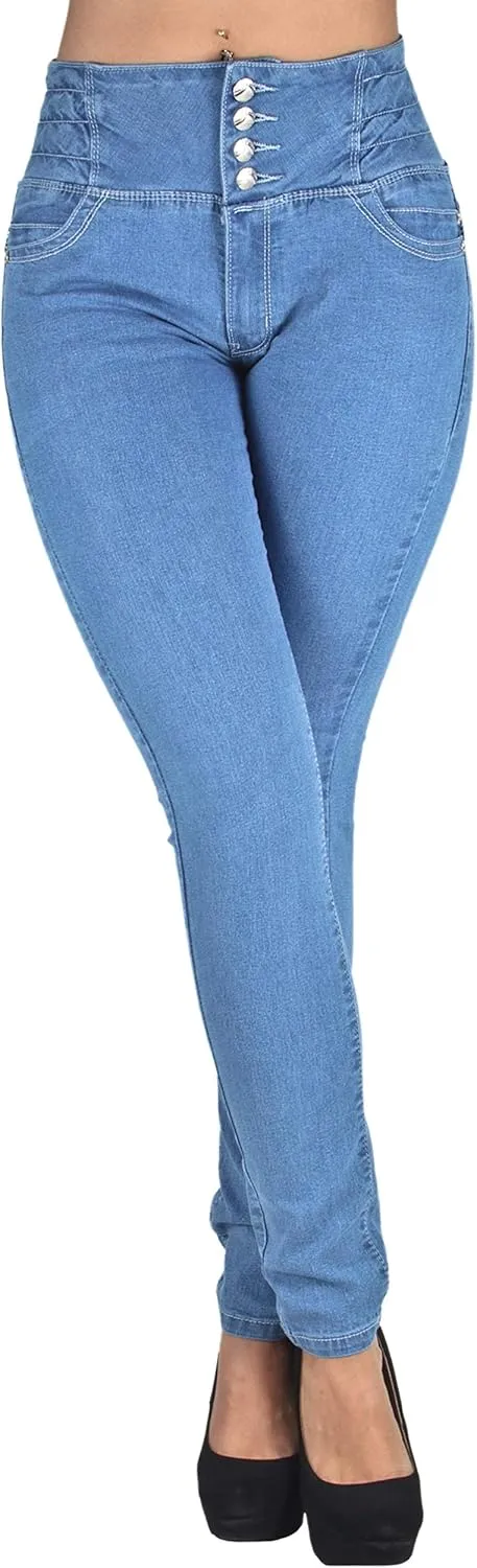 Plus/Junior Size Colombian Design Butt Lifting High Waist Skinny Jeans