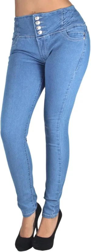 Plus/Junior Size Colombian Design Butt Lifting High Waist Skinny Jeans