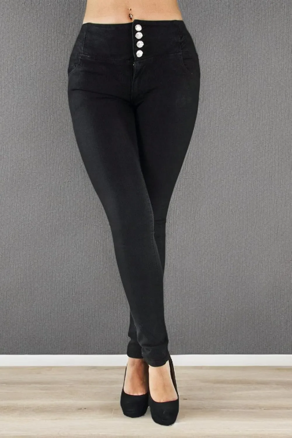 Plus/Junior Size Colombian Design Butt Lifting High Waist Skinny Jeans
