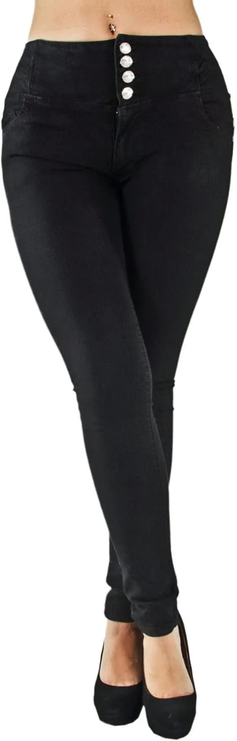 Plus/Junior Size Colombian Design Butt Lifting High Waist Skinny Jeans