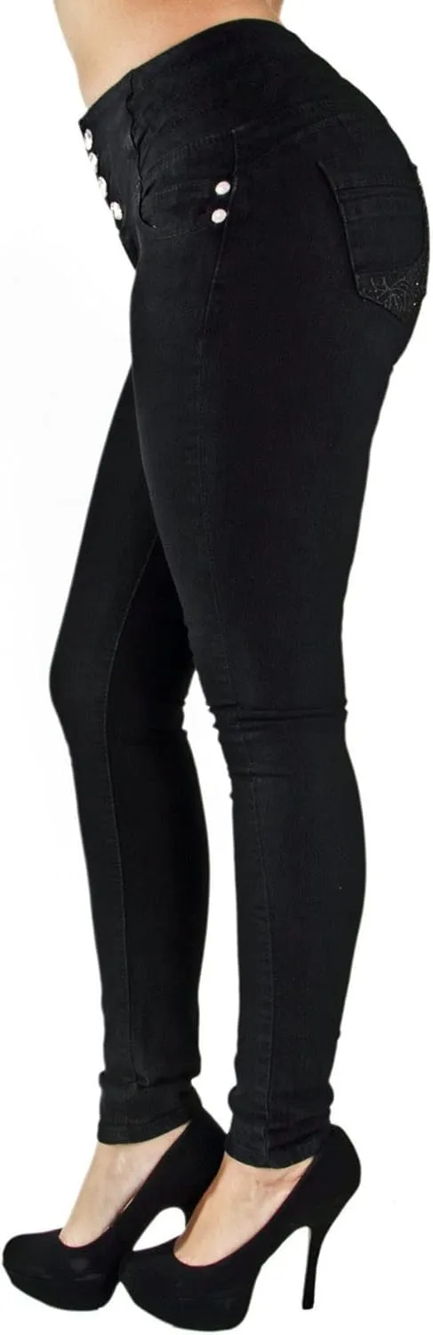 Plus/Junior Size Colombian Design Butt Lifting High Waist Skinny Jeans