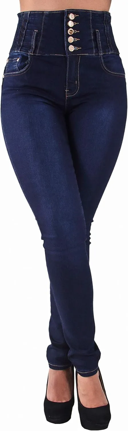 Plus/Junior Size Colombian Design Butt Lifting High Waist Skinny Jeans
