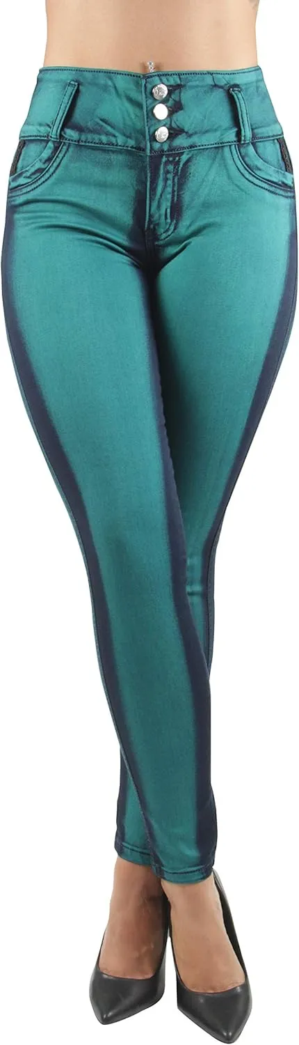 Plus/Junior Size Colombian Design Butt Lifting High Waist Skinny Jeans